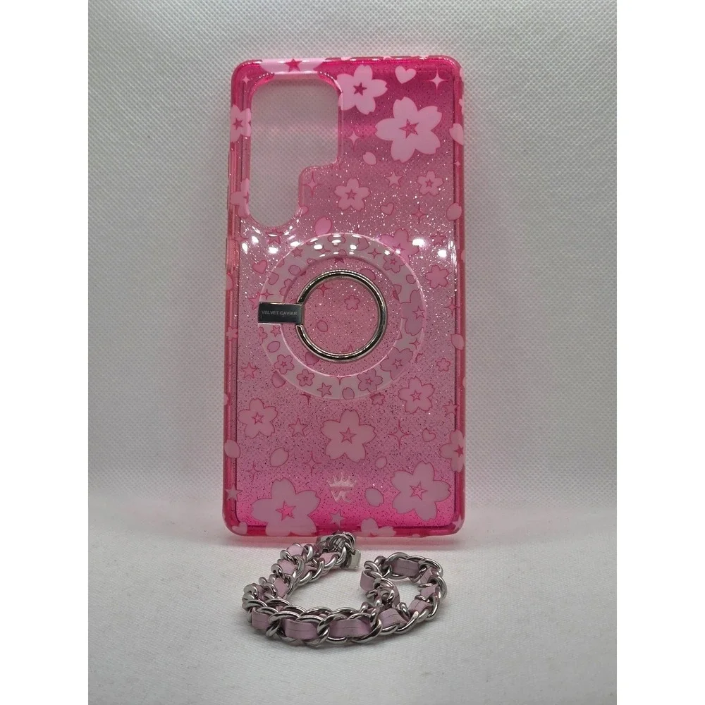 Velvet Caviar Cherry Blossom Glitter Samsung Galaxy S25 Ultra Case & Set USED